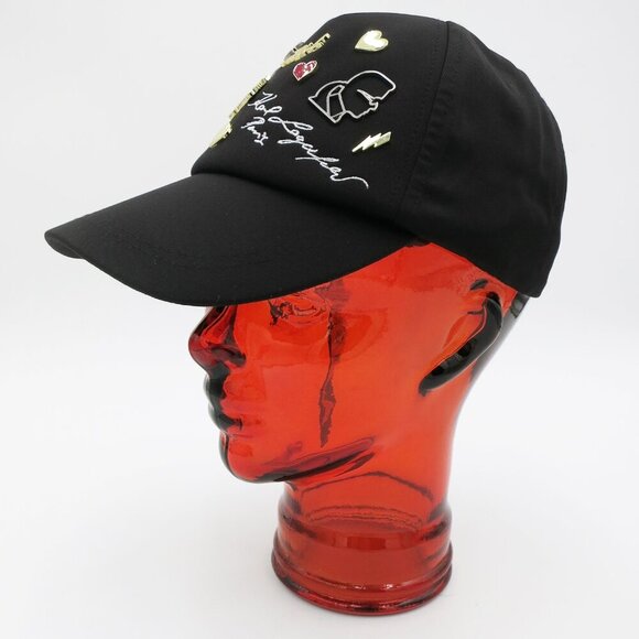 NWT Karl Lagerfeld Paris Women/Men Cate Pins Baseball Cap in Black - Picture 8 of 16